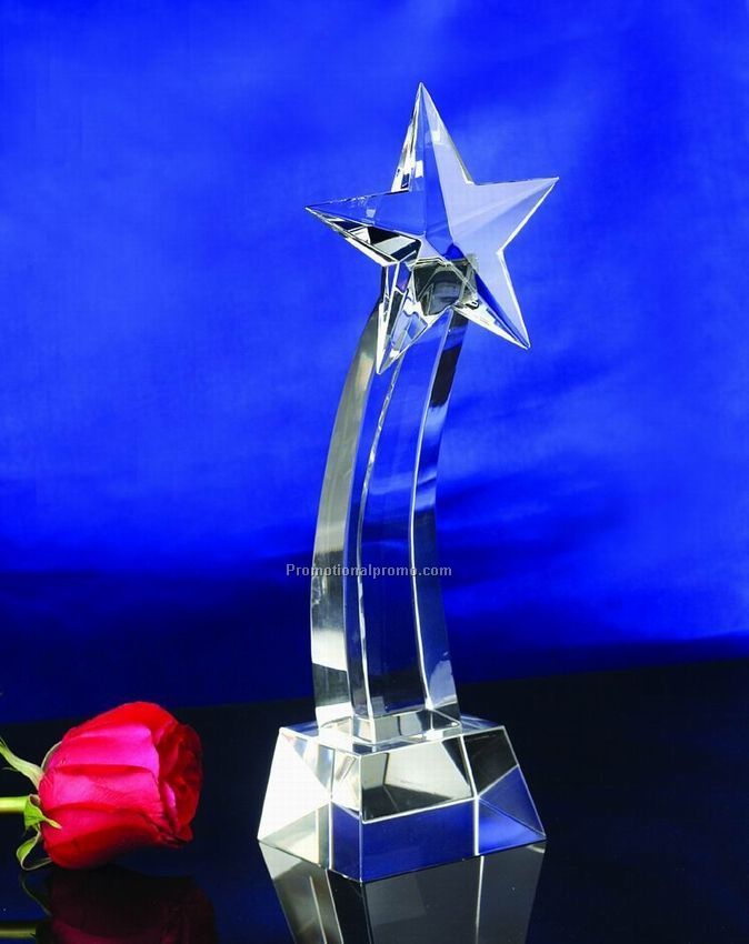 Star crystal trophy