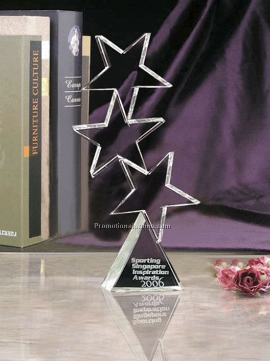 Various crystal trophy