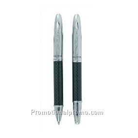 BALMAIN CARBON FIBRE BALL PEN AND ROLLERBALL SET