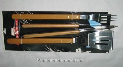 BBQ Set - Wood Handle