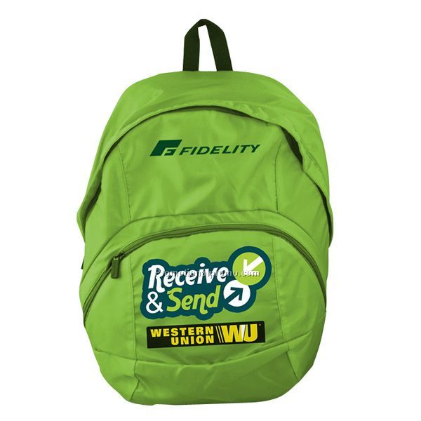 Branded nylon backpack