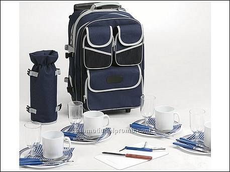 Backpackcooler 600 D nylon blauw