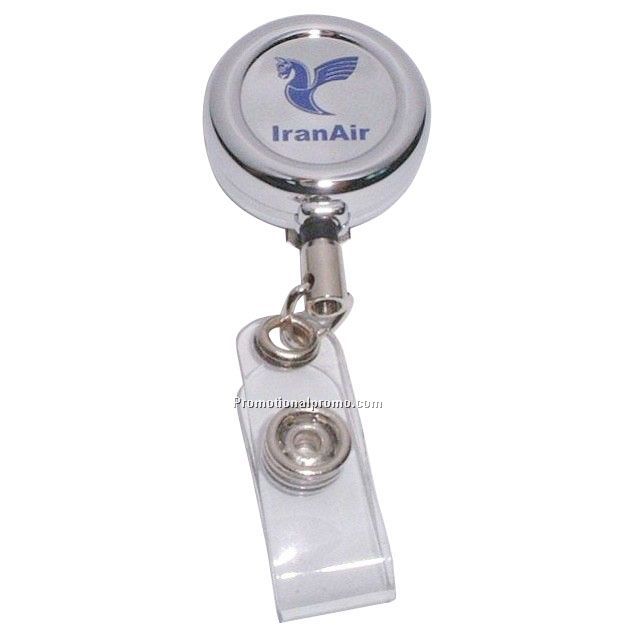 Metal Retractable Badge Reel With Clip Back