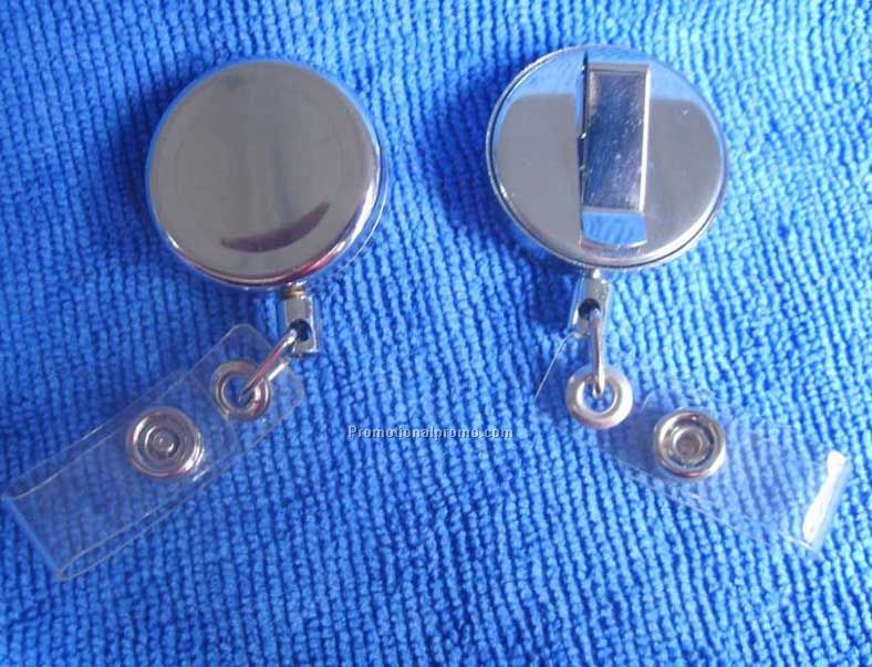 Round haped Retractable Badge Holder