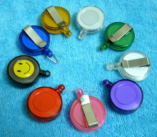 Promotional plastic retractable holders