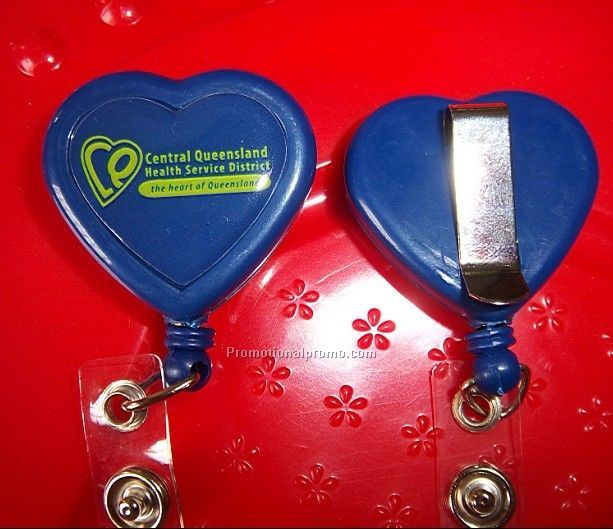 Heart shaped Retractable badge Holder