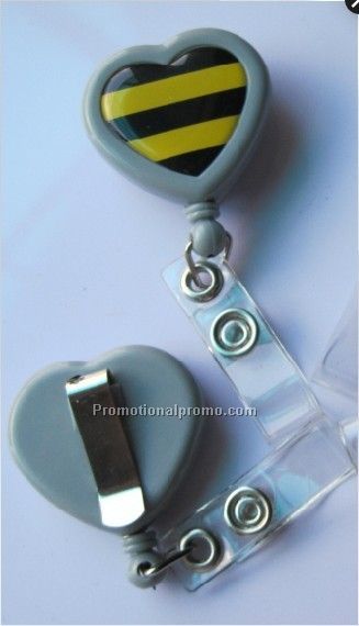 Heart shaped Retractable badge Holder