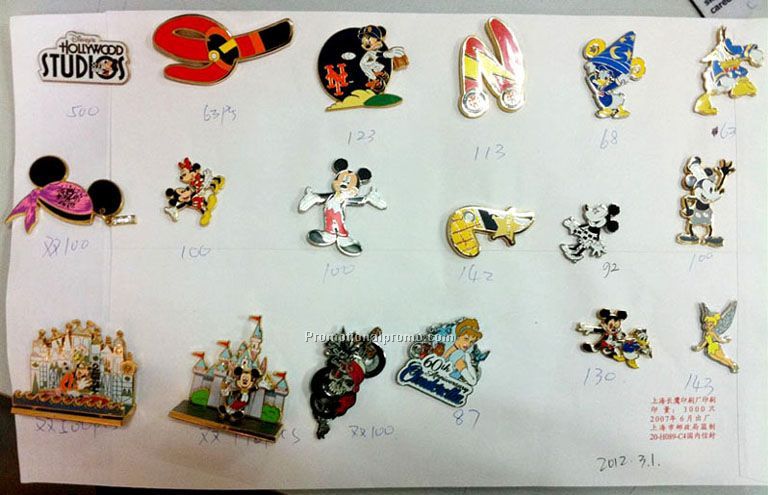 Disney lapel pins