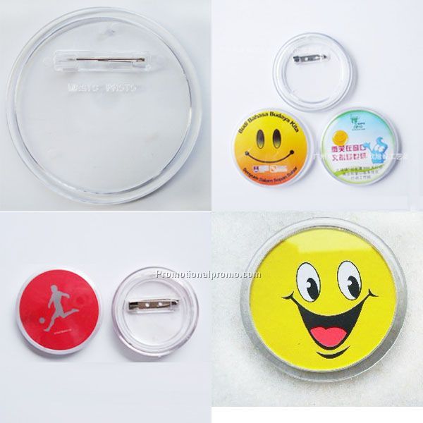 Transparent acrylic badge with printing paper