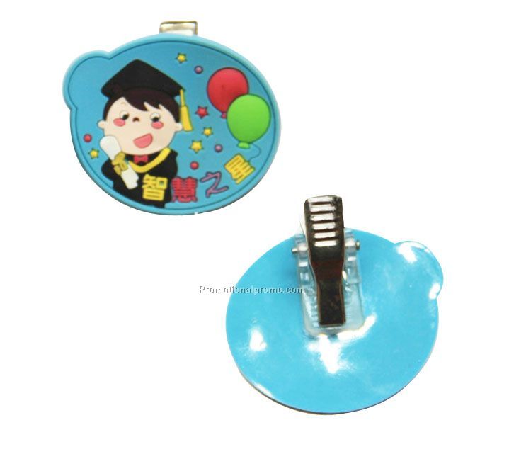 PVC badge with clip and pin