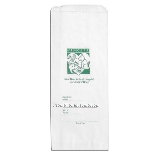 Bag - White Pharmacy Bag (5 x 1.5 x 12)