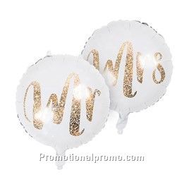 18 inch print Mr Mrs Aluminum balloon laser print LOVE balloon wedding party decoration bride and groom balloon