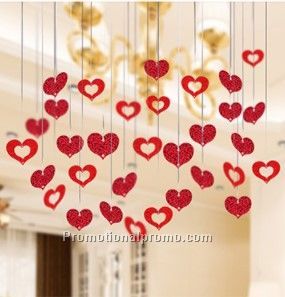 Living room, interior and home layout creative web celebrity ceiling decoration pink girl heart room bedroom wall hanging ornaments