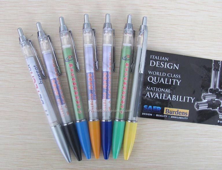 Logo Flyer Pen, Roll-up ballpoint pen