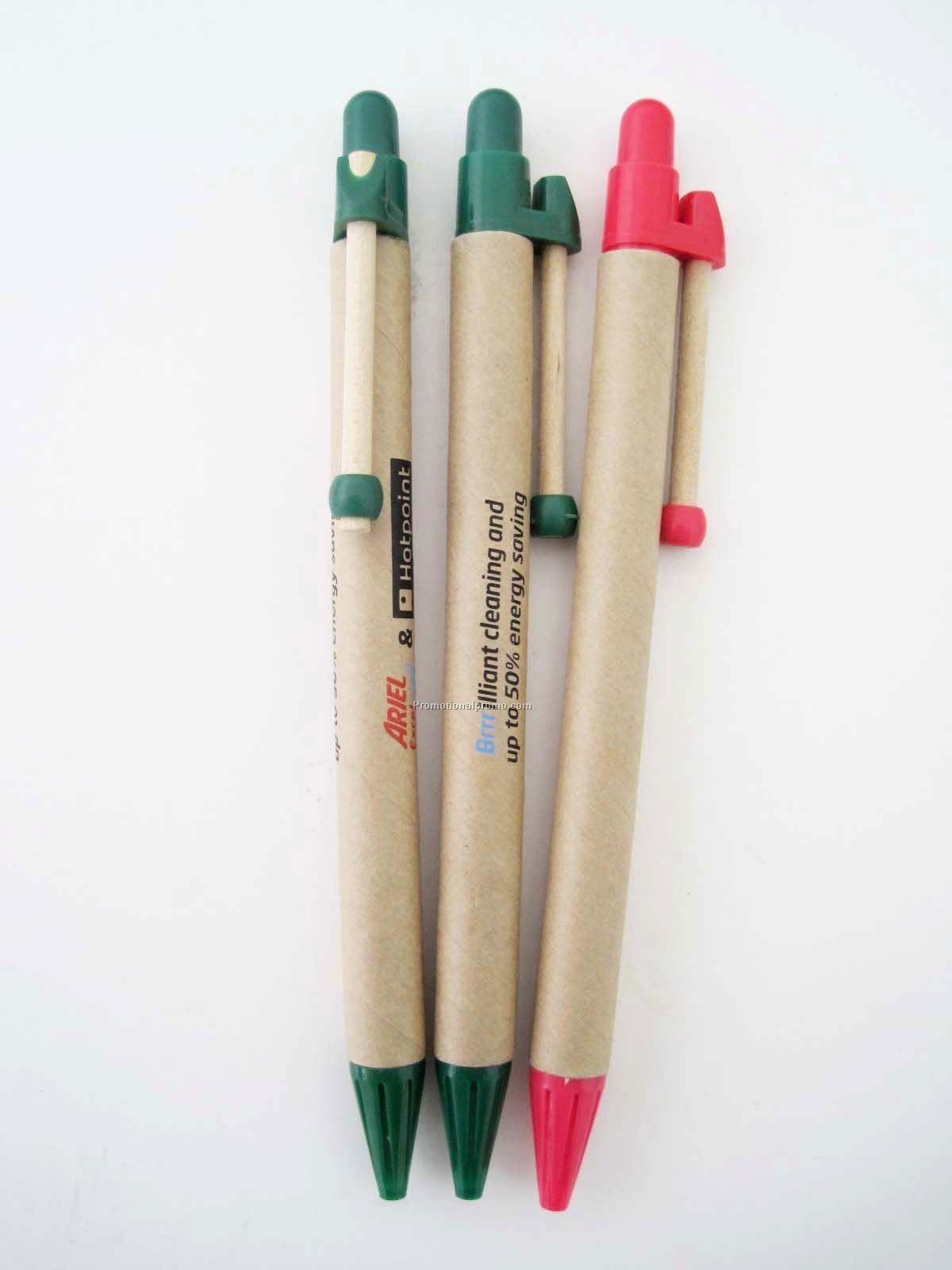 Eco friendly ballpoint pens, Eco ballpoint pens, Promotional paper eco pens