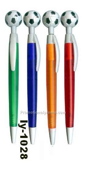 Plastic Ballpoint Pen with Football Top