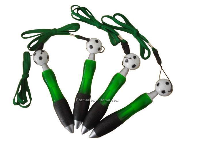 Lanyard Ballpint Pen with Football Top