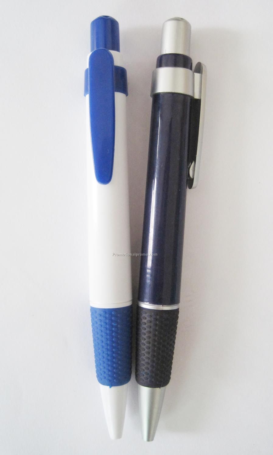 Plastic ballpen in white barrel