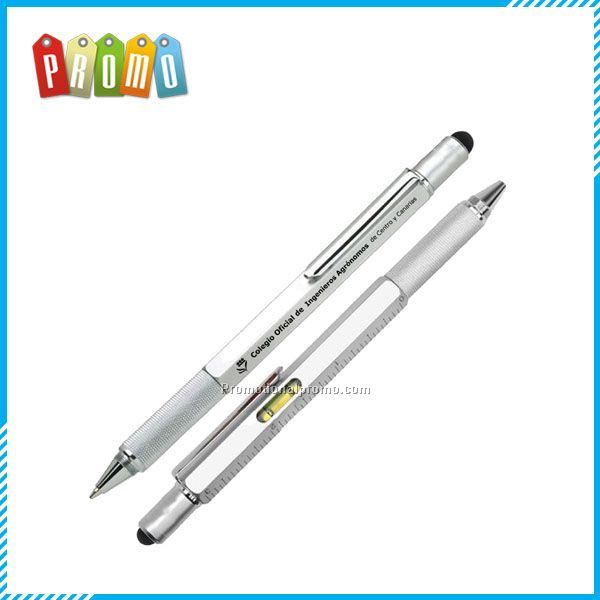 4 in 1 Level Pen includes ball pen, level, screwdriver and ruler