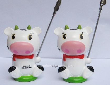 Cow ballpen with paper clip