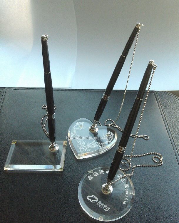 Desk Ballpoint Pen With Acrylic Stand