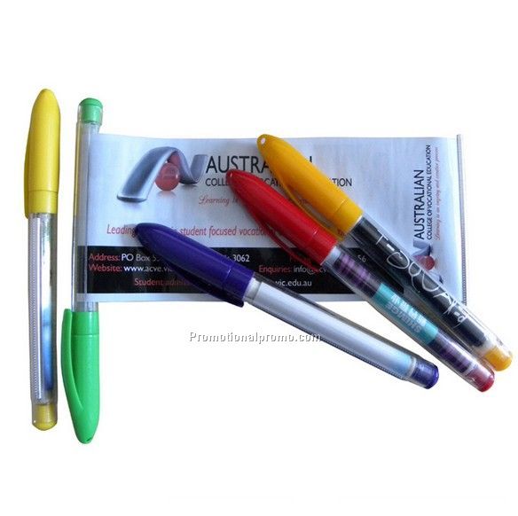 Top OEM Advertising Paper Ballpoint Pen, Flag Pen, Advertising Pens With Banner, Banner Pen
