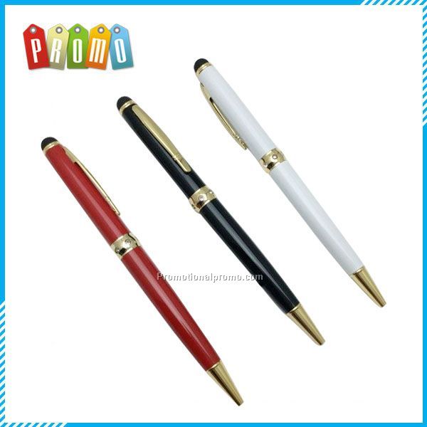 Metal stylus ballpoint pens