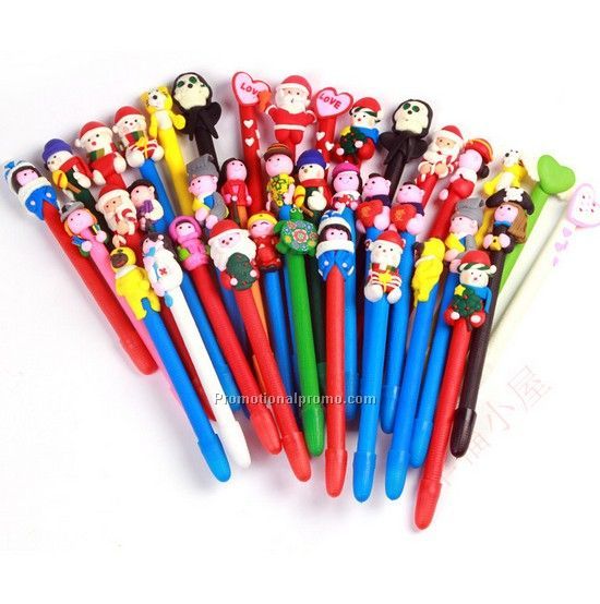 Modeling clay christmas ballpoint pen