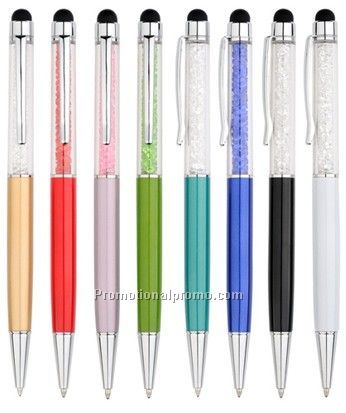 Metal Crystal Ballpoint Pen Stylus Pen