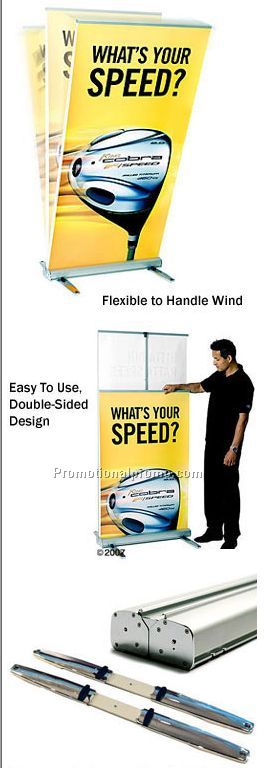 Outdoor retractable banner