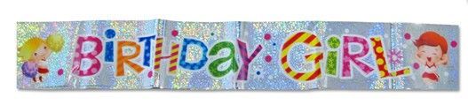 Girl Birthday Foil banner