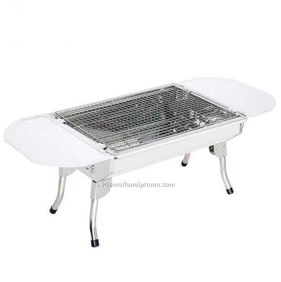 Stainless steel camping barbecue grill, high-end folding barbecue grill
