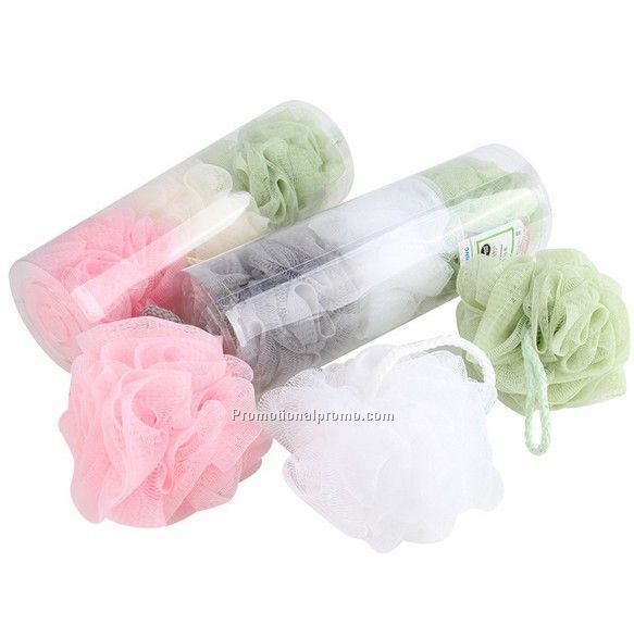Mesh bath sponge set