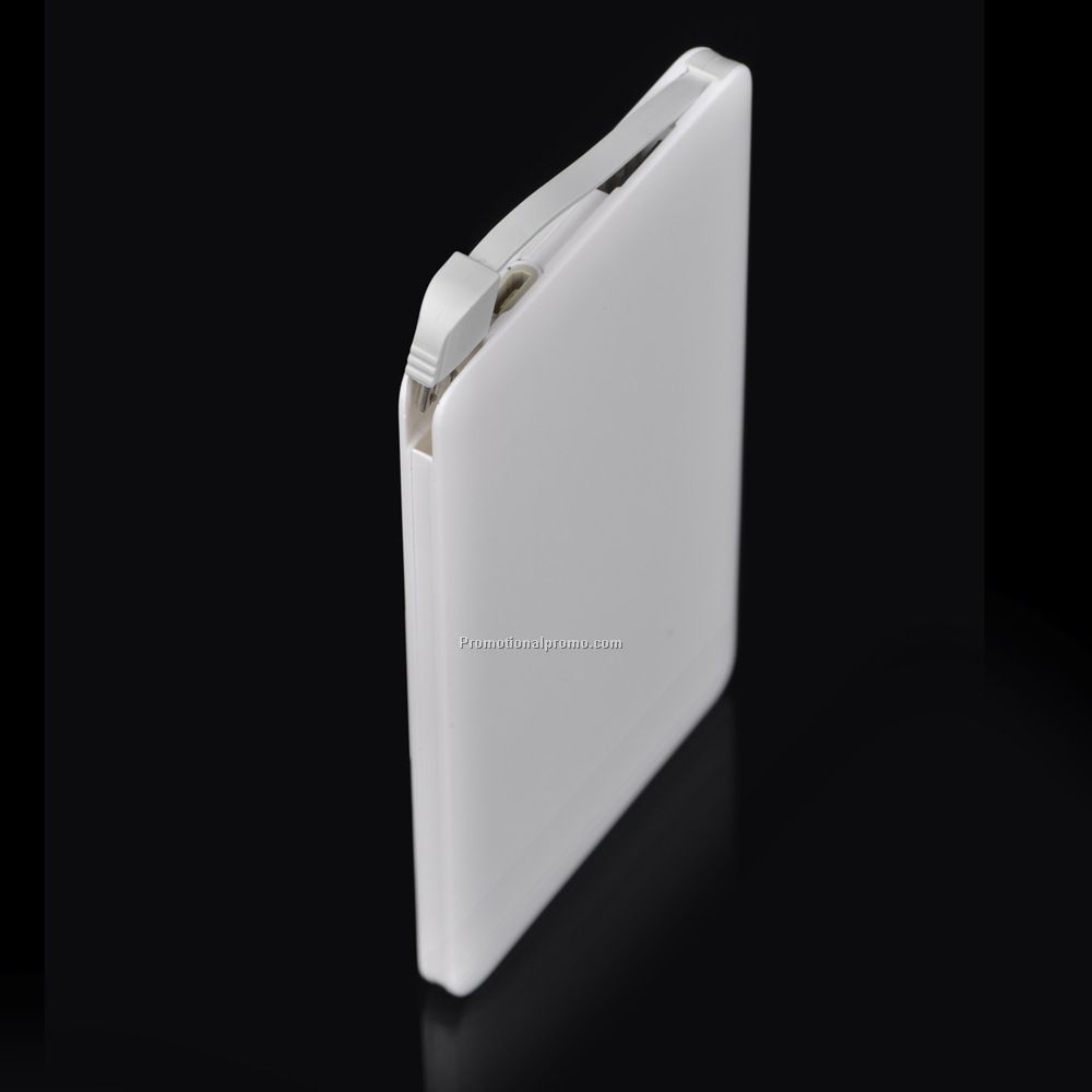 4000mah Portable Phone Accessory Power Bank With Charge Cable