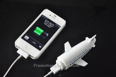 Soft PVC 5000mAh Plane shaped power bank