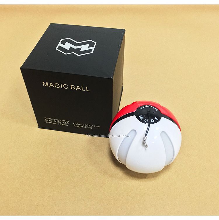 Potable 10000mah Large Capacity Pokemon PokeBall Power Bank