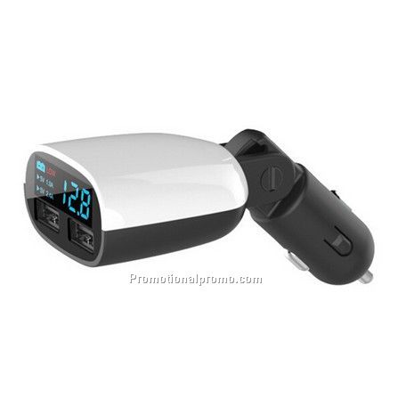Universal Car Charger 3.4A Car Voltage Monitoring Display LED Player Screen