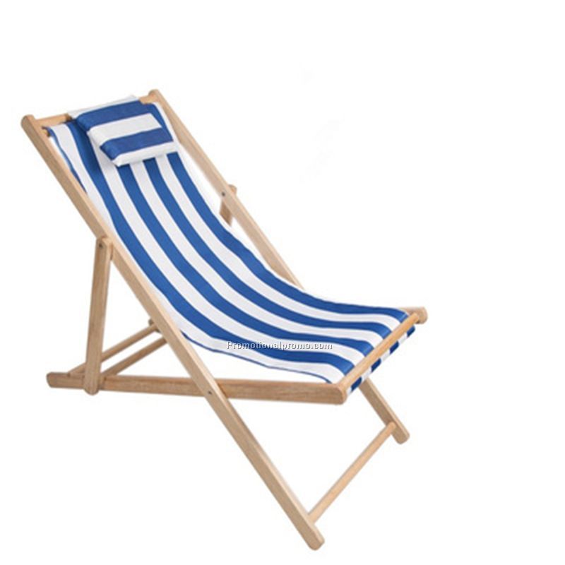 Foldable oxford cloth wood beach chair