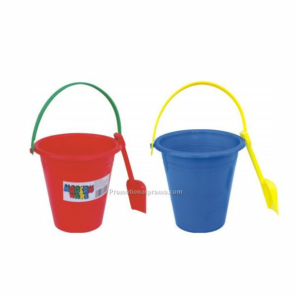 Plastic Beach Bucket and Shovel set