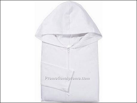 Bella Pullover half-zip hooded, White