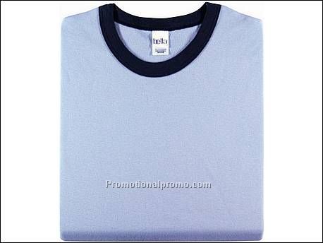 Bella T-shirt Ringer S/S, Babyblue/Navy