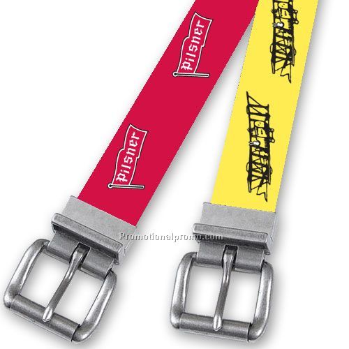 Imprinted PU leather belt