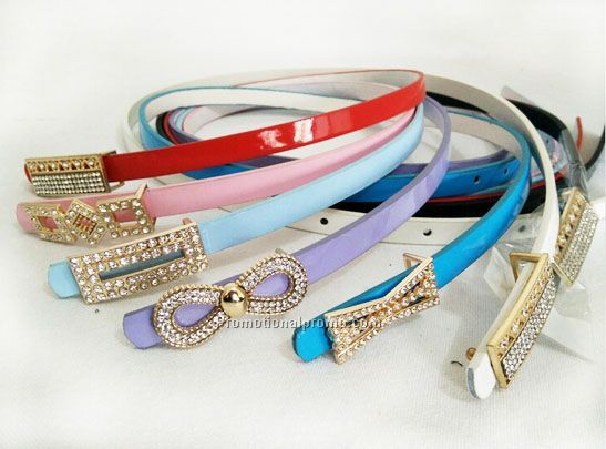 Wholesale colourful rhinestone paved alloy buckle women's Belts