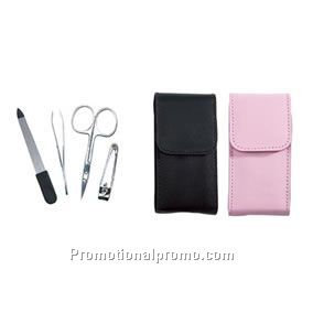 Bonded leather manicure set