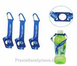 Bottle holder with adjustable lanyard