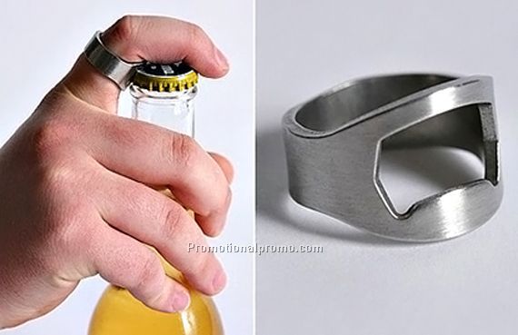 The Ring Bottle Opener (always keep it on your finger)
