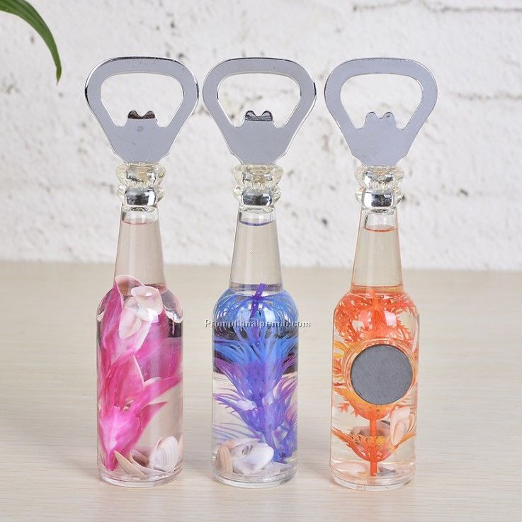 Liquid bottle shape bottle opener