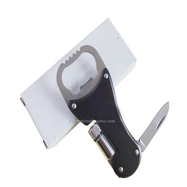 Pomotional Bottle opener with LED Torch and knife