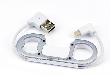 Multi-function tool of Key ring,bottle opener and charger cable