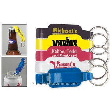 Plastic Bottle Opener Key Tag